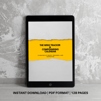 12-Month Wins Tracker & Compounding Calendar | Add-On to 30-Day No Excuses Bootcamp